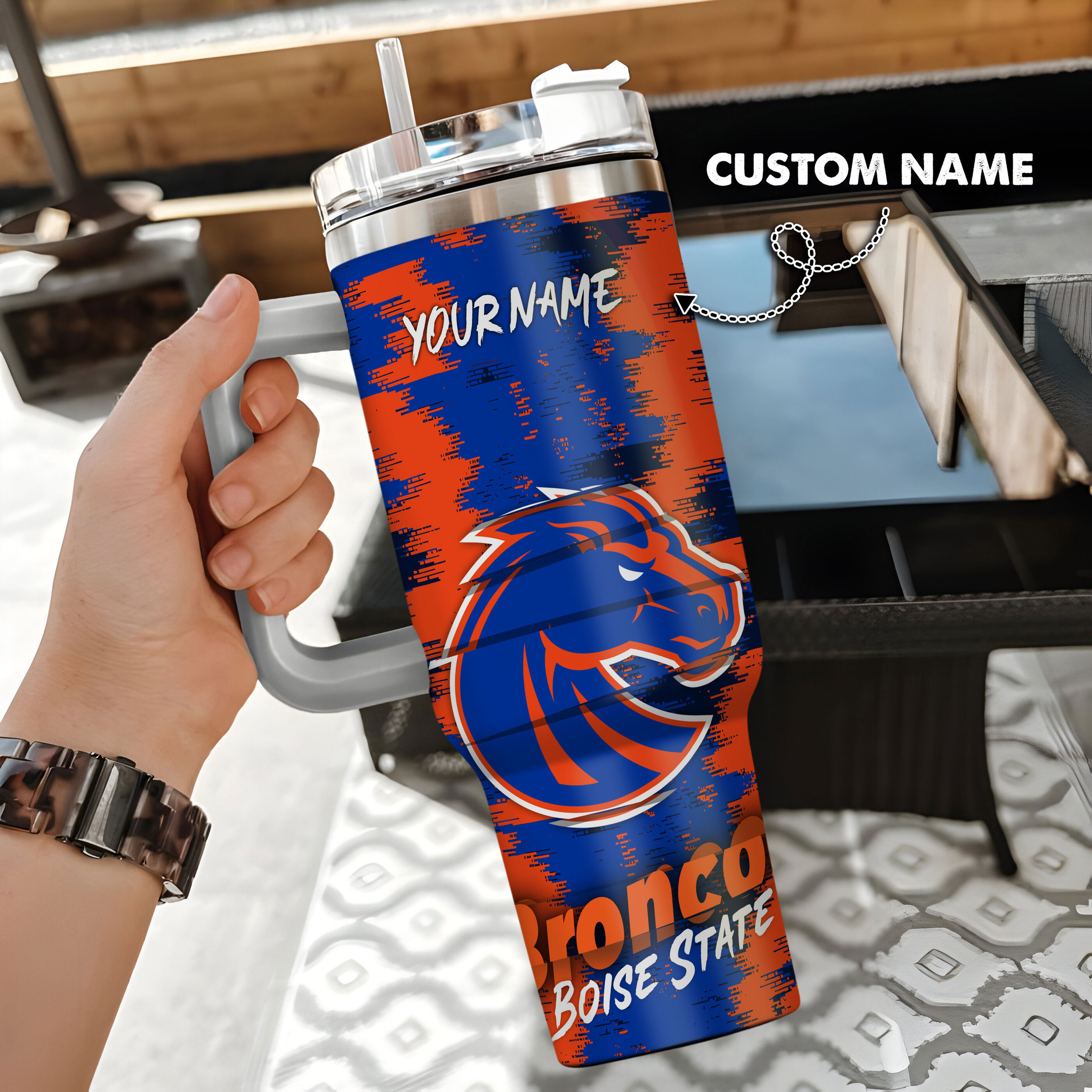 Boise State Broncos NCAA Custom Stanley Cup 40 oz 30 oz Tumbler With HandleTVC230110