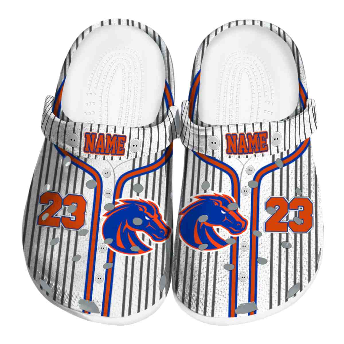 Boise State Broncos NCAA Sport Crocs Crocband Clogs Shoes Comfortable For Men Women and Kids