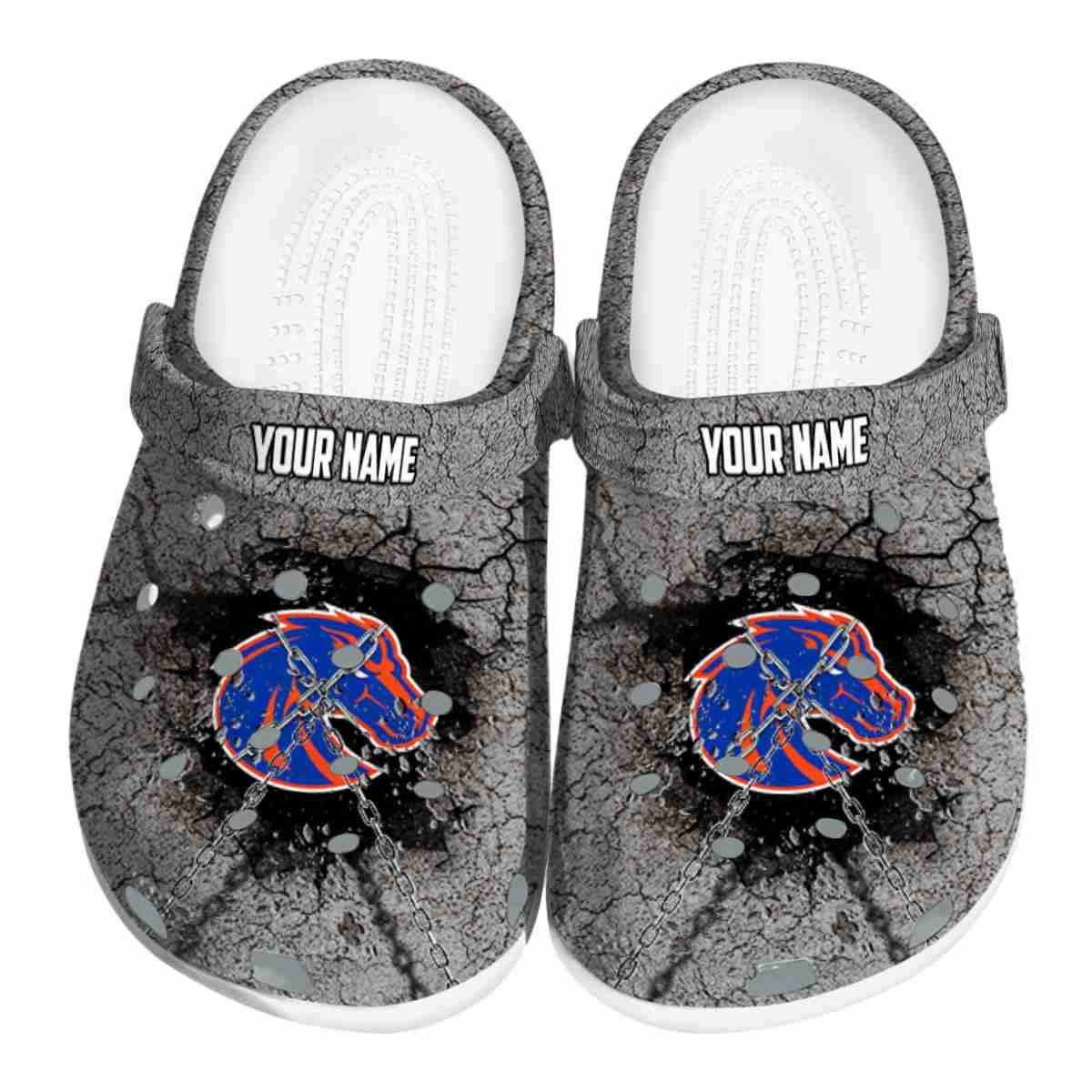Boise State Broncos NCAA Sport Crocs Crocband Clogs Shoes Comfortable For Men Women and Kids