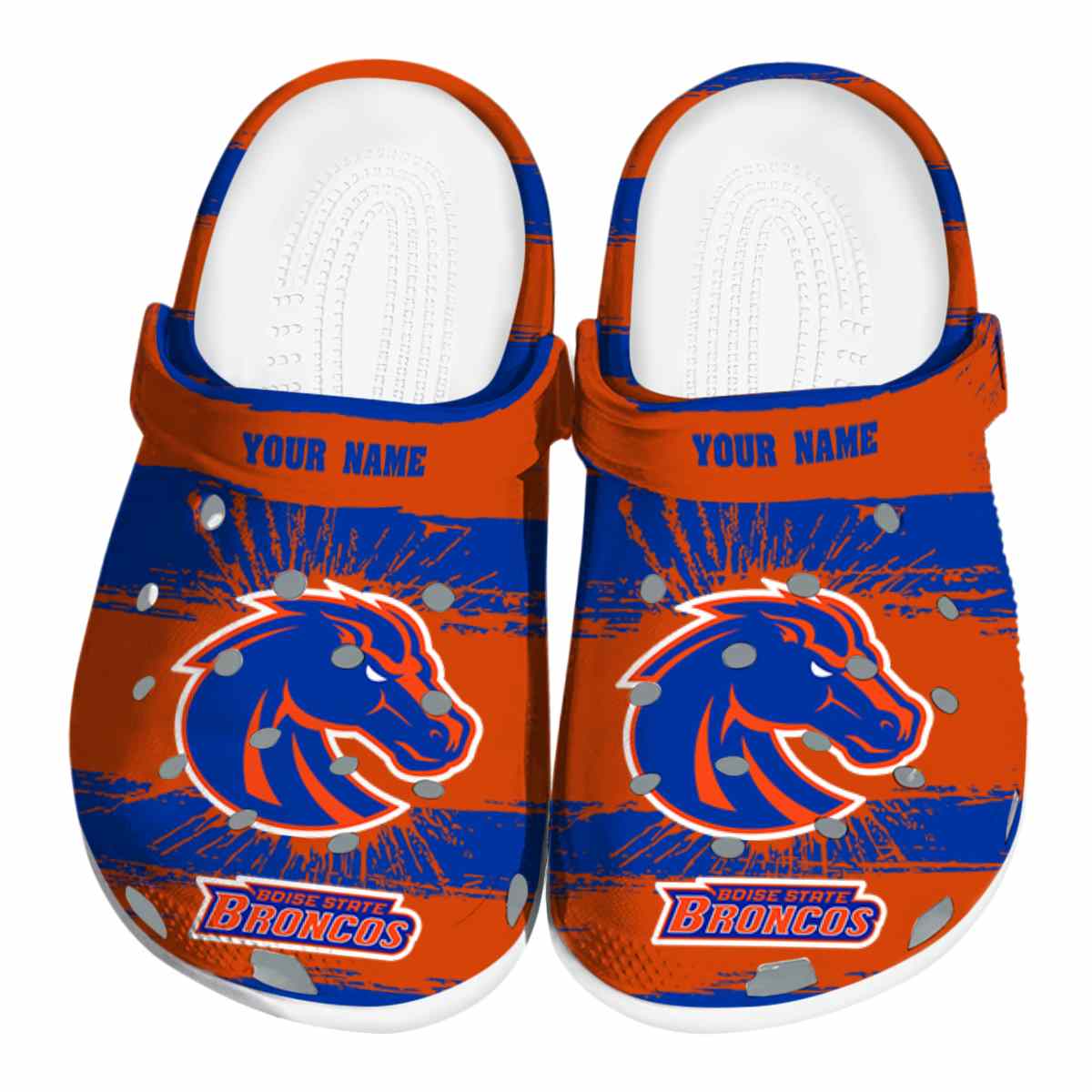 Boise State Broncos NCAA Sport Crocs Crocband Clogs Shoes Comfortable For Men Women and Kids