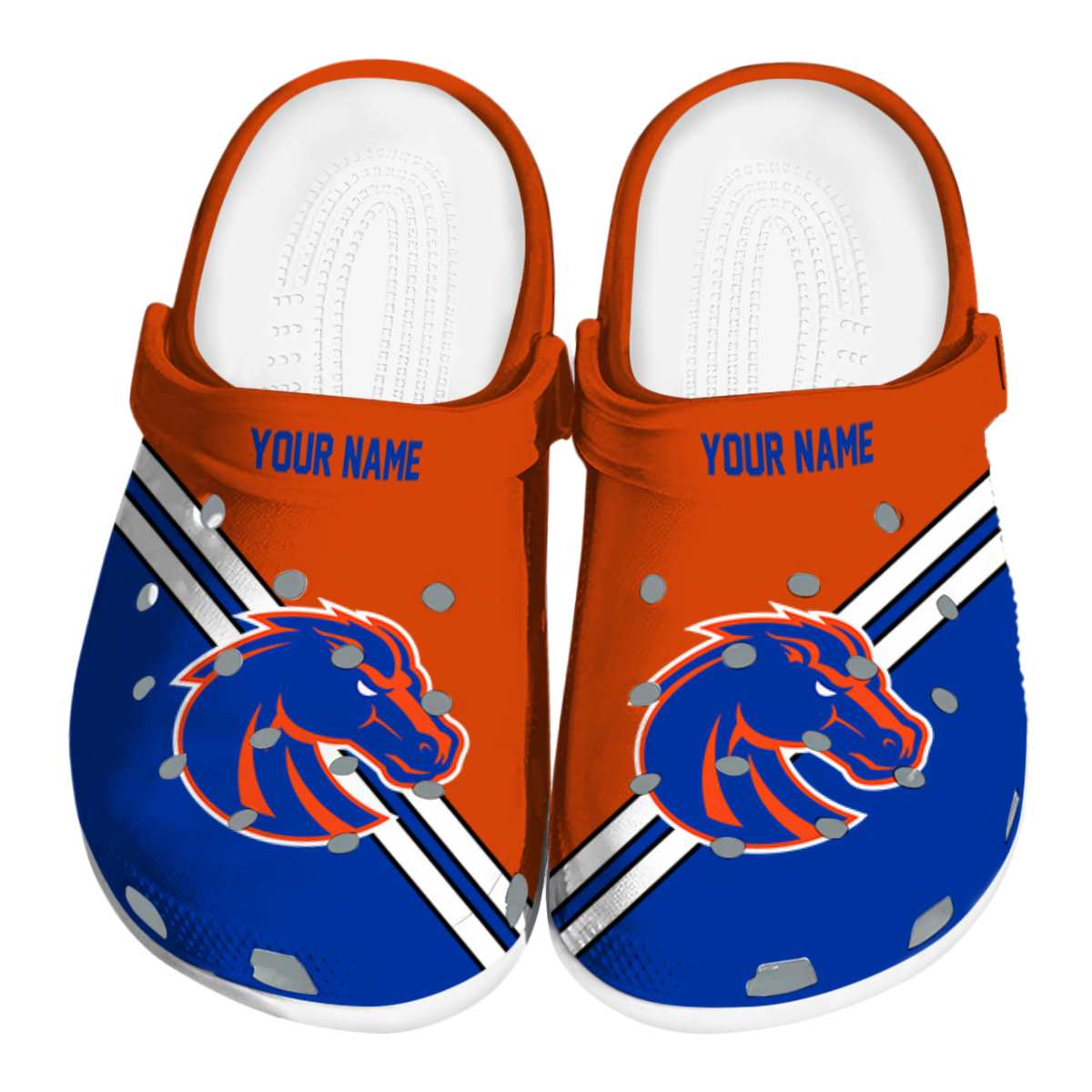 Boise State Broncos NCAA Sport Crocs Crocband Clogs Shoes Comfortable For Men Women and Kids