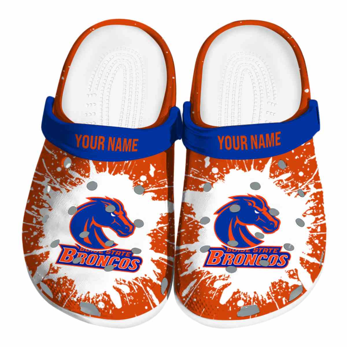 Boise State Broncos NCAA Sport Crocs Crocband Clogs Shoes Comfortable For Men Women and Kids