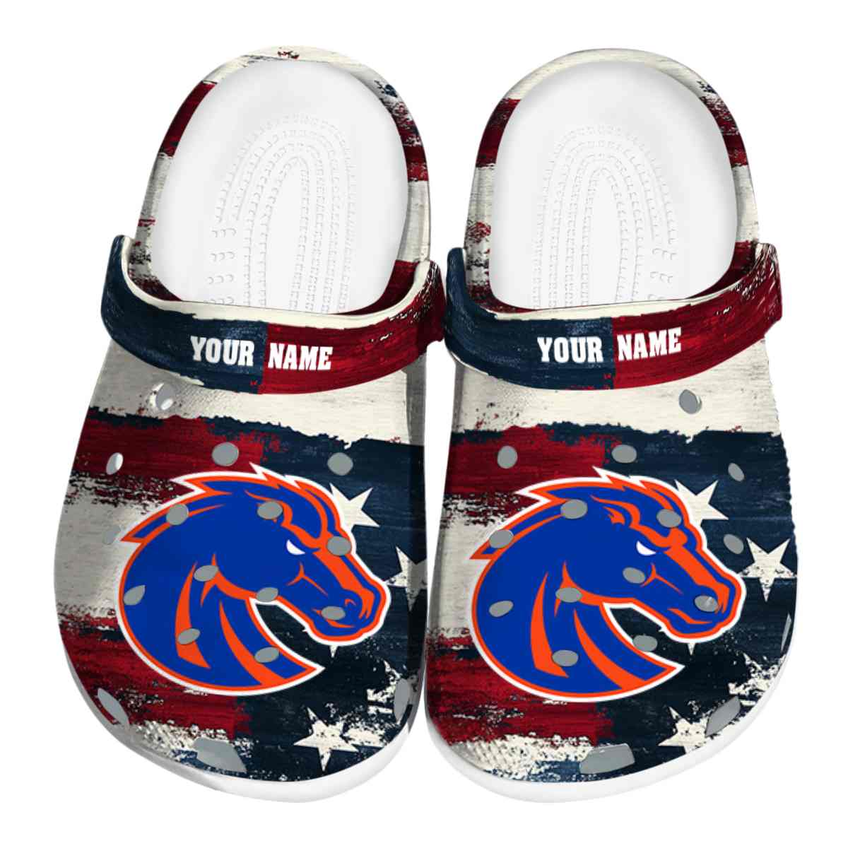 Boise State Broncos NCAA Sport Crocs Crocband Clogs Shoes Comfortable For Men Women and Kids
