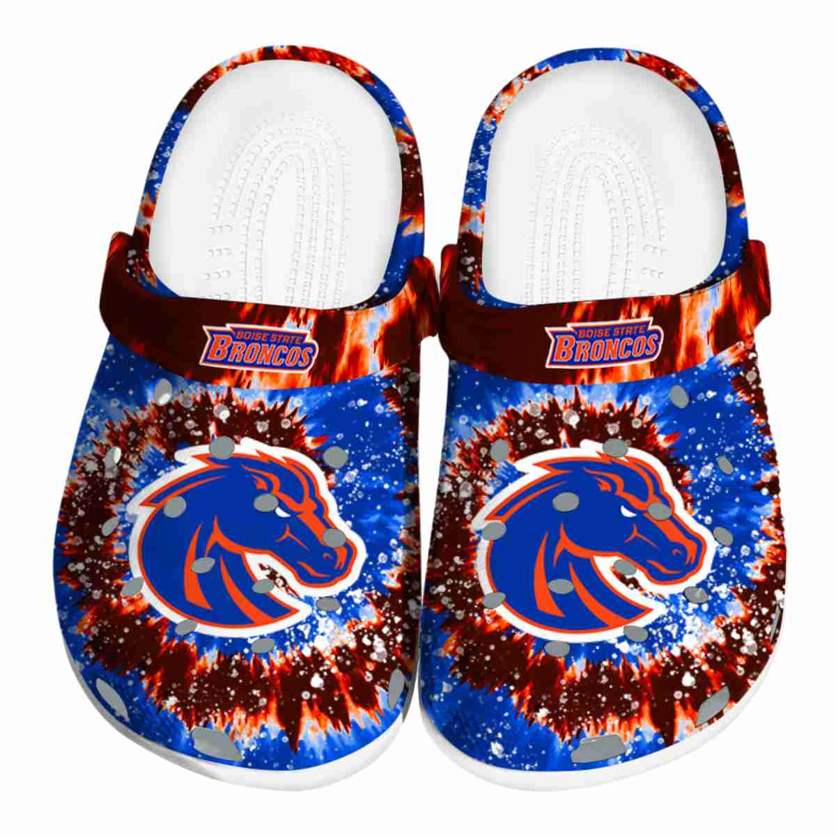 Boise State Broncos NCAA Sport Crocs Crocband Clogs Shoes Comfortable For Men Women and Kids