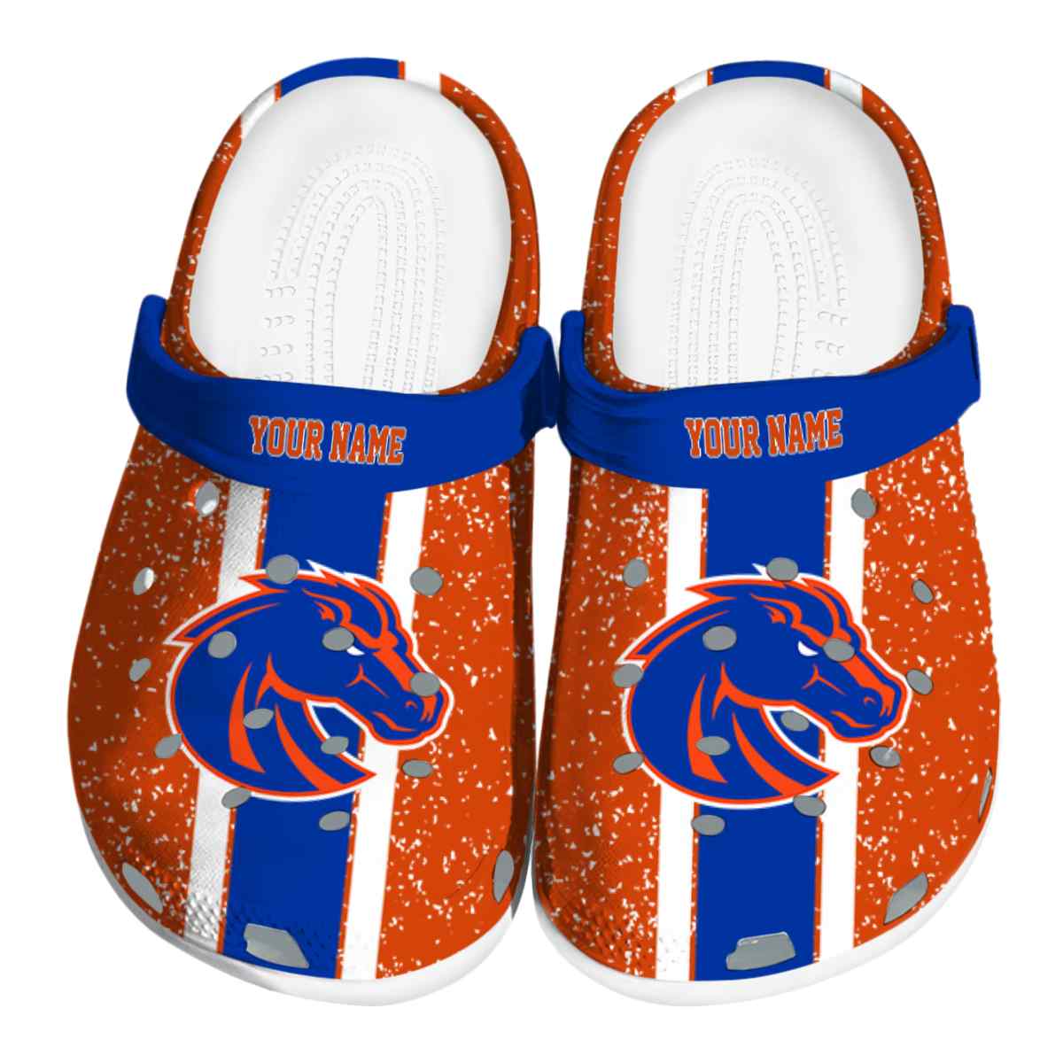 Boise State Broncos NCAA Sport Crocs Crocband Clogs Shoes Comfortable For Men Women and Kids