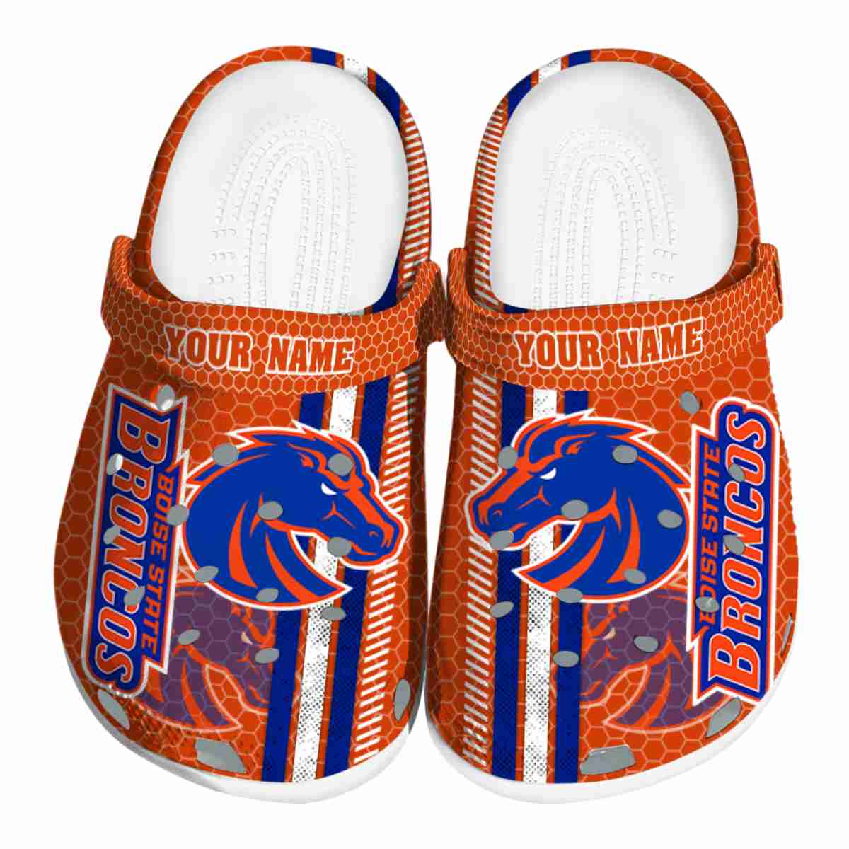 Boise State Broncos NCAA Sport Crocs Crocband Clogs Shoes Comfortable For Men Women and Kids
