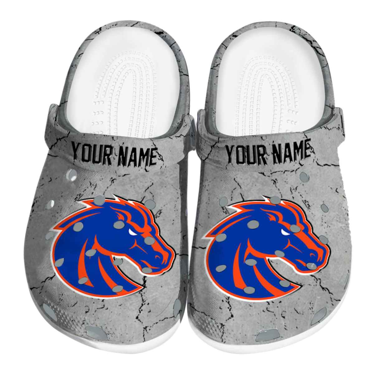 Boise State Broncos NCAA Sport Crocs Crocband Clogs Shoes Comfortable For Men Women and Kids