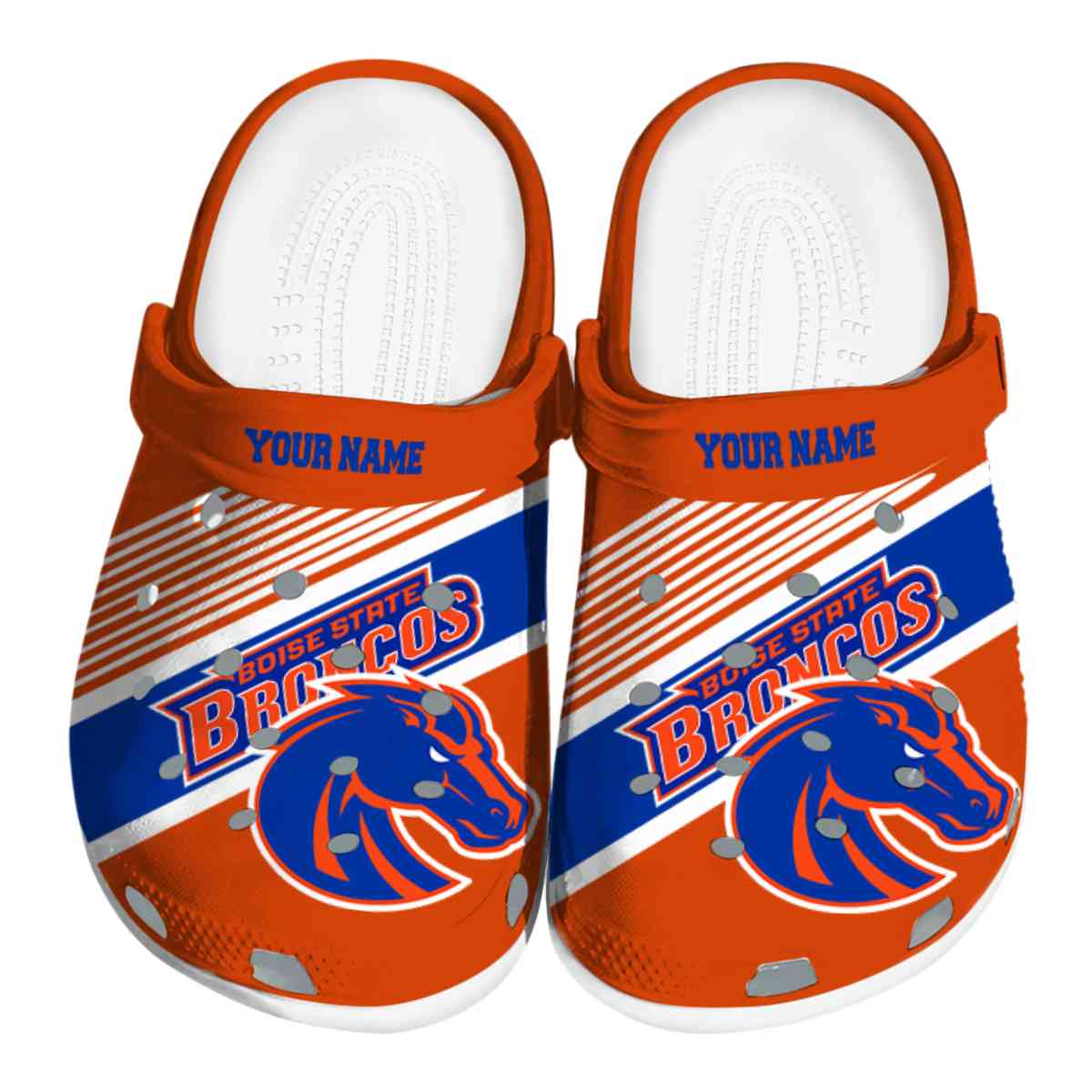 Boise State Broncos NCAA Sport Crocs Crocband Clogs Shoes Comfortable For Men Women and Kids