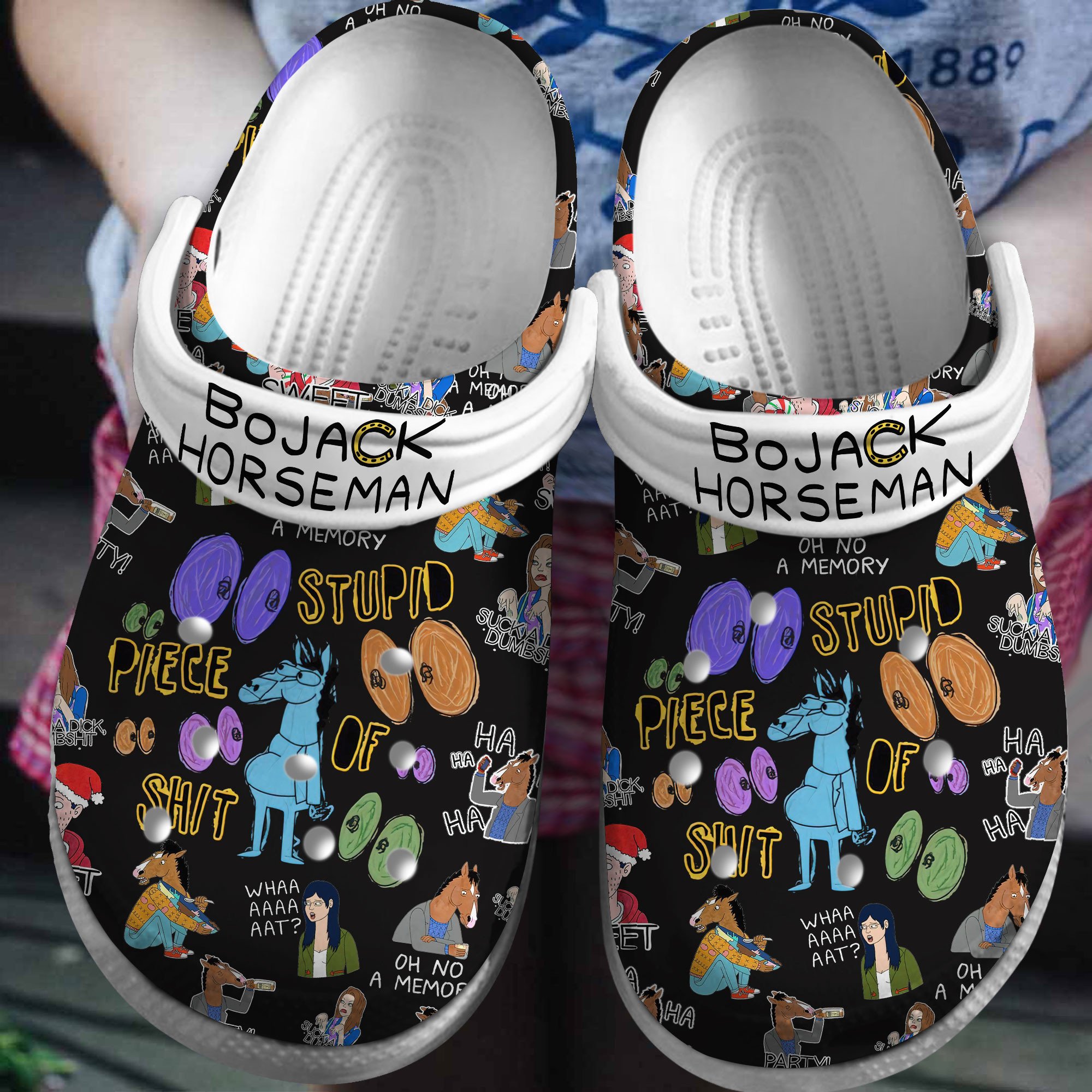 BoJack Horseman TV Series Crocs Crocband Clogs Shoes Comfortable For Men Women and Kids
