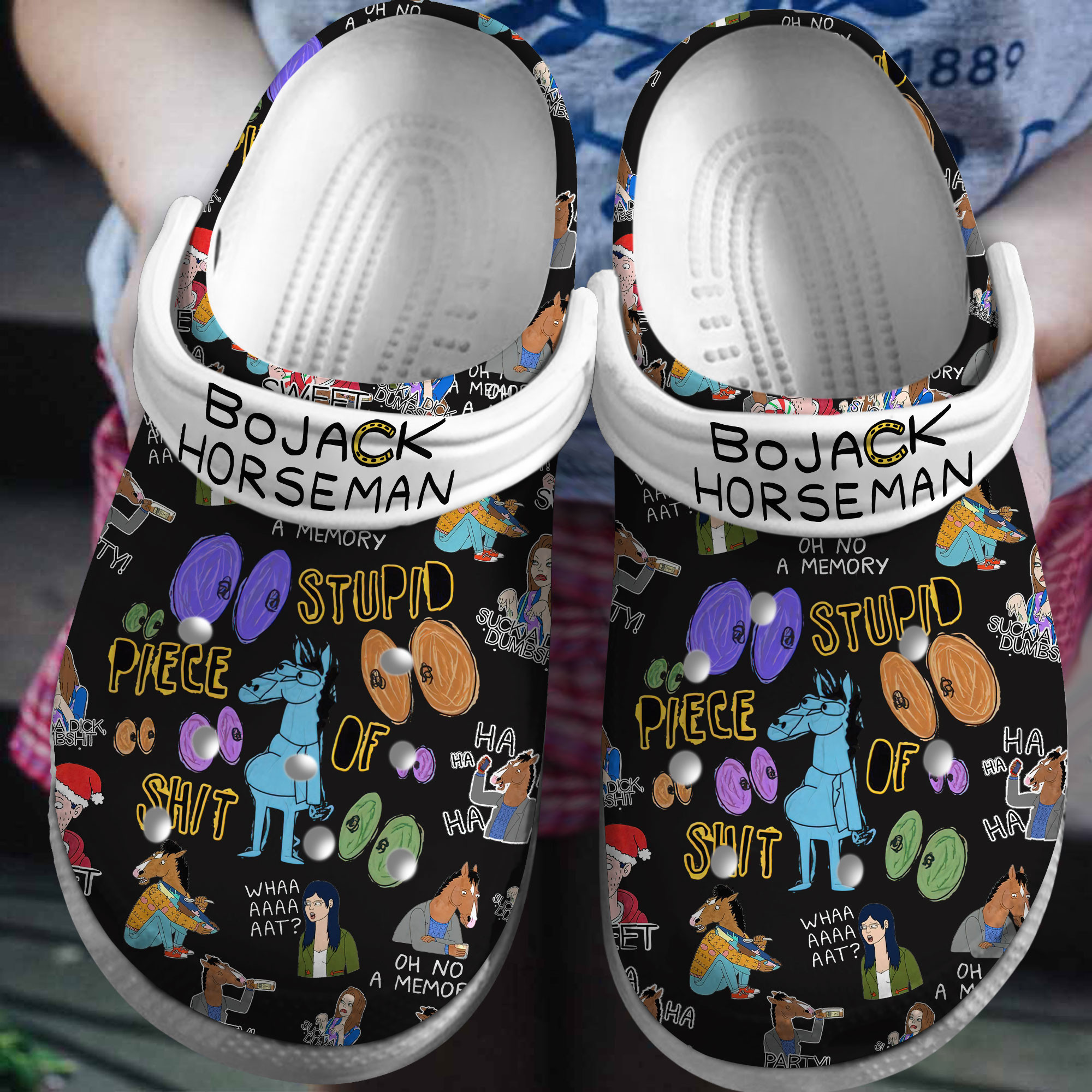 BoJack Horseman TV Series Crocs Crocband Clogs Shoes Comfortable For Men Women and Kids