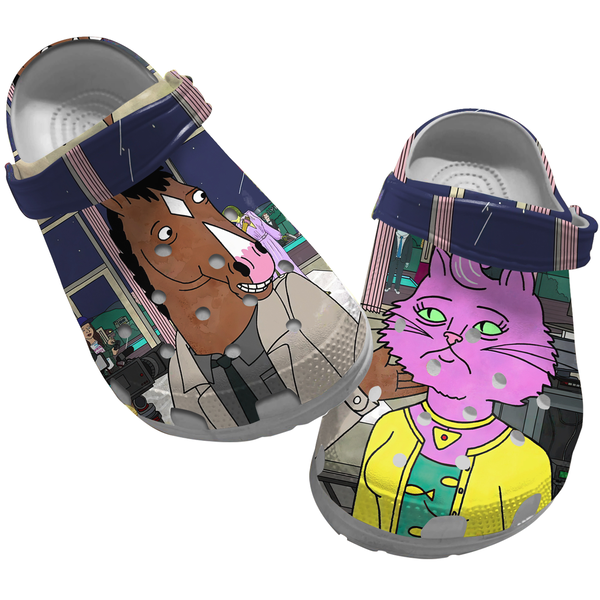 BoJack Horseman TV Series Crocs Crocband Clogs Shoes Comfortable For Men Women and Kids