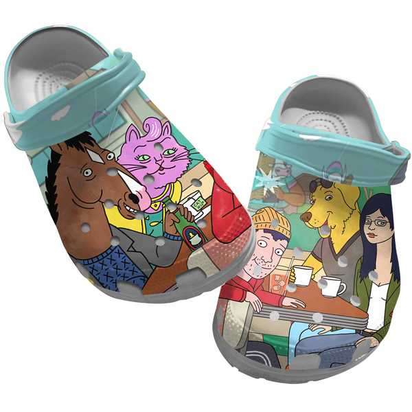 BoJack Horseman TV Series Crocs Crocband Clogs Shoes Comfortable For Men Women and Kids