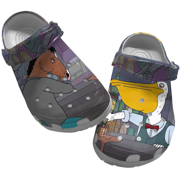 BoJack Horseman TV Series Crocs Crocband Clogs Shoes Comfortable For Men Women and Kids