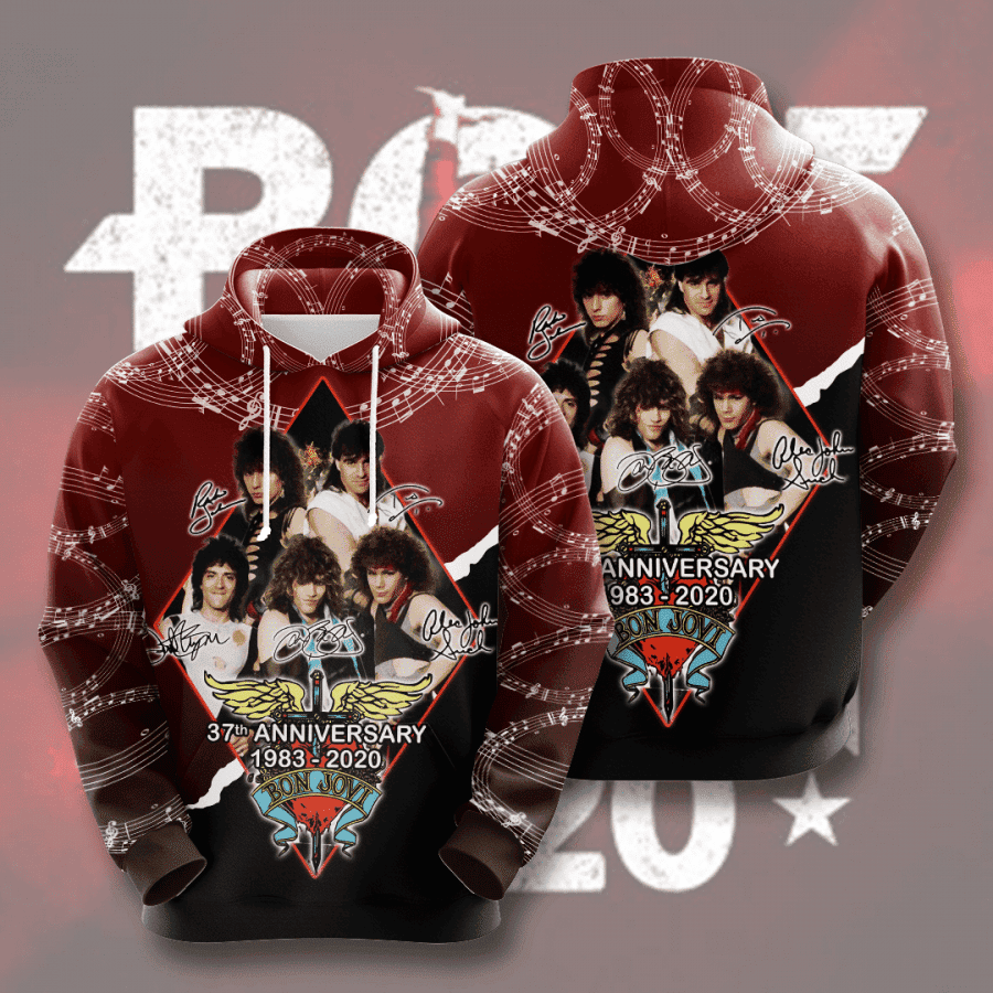 Bon Jovi 3D All Over Print Hoodie, Zip Hoodie