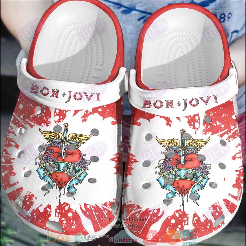 Bon Jovi Music Crocs Crocband Clogs Shoes Comfortable For Men Women and Kids