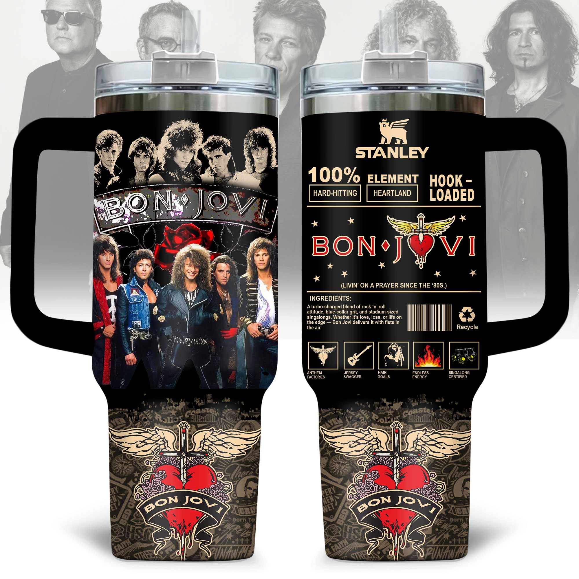 Bon Jovi Music Custom Stanley Cup 40 oz 30 oz Tumbler With HandleTVC2301175