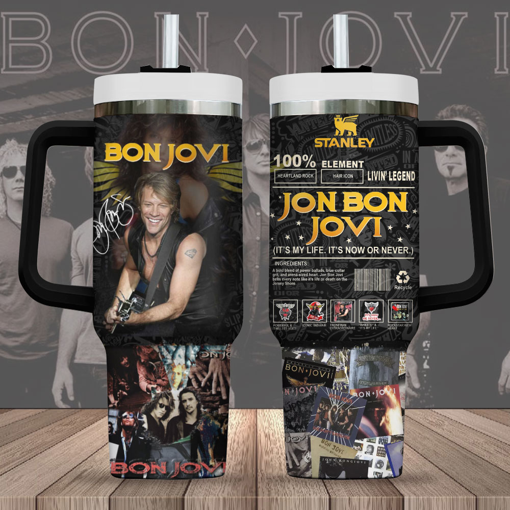 Bon Jovi Music Custom Stanley Cup 40 oz 30 oz Tumbler With HandleTVC2301249