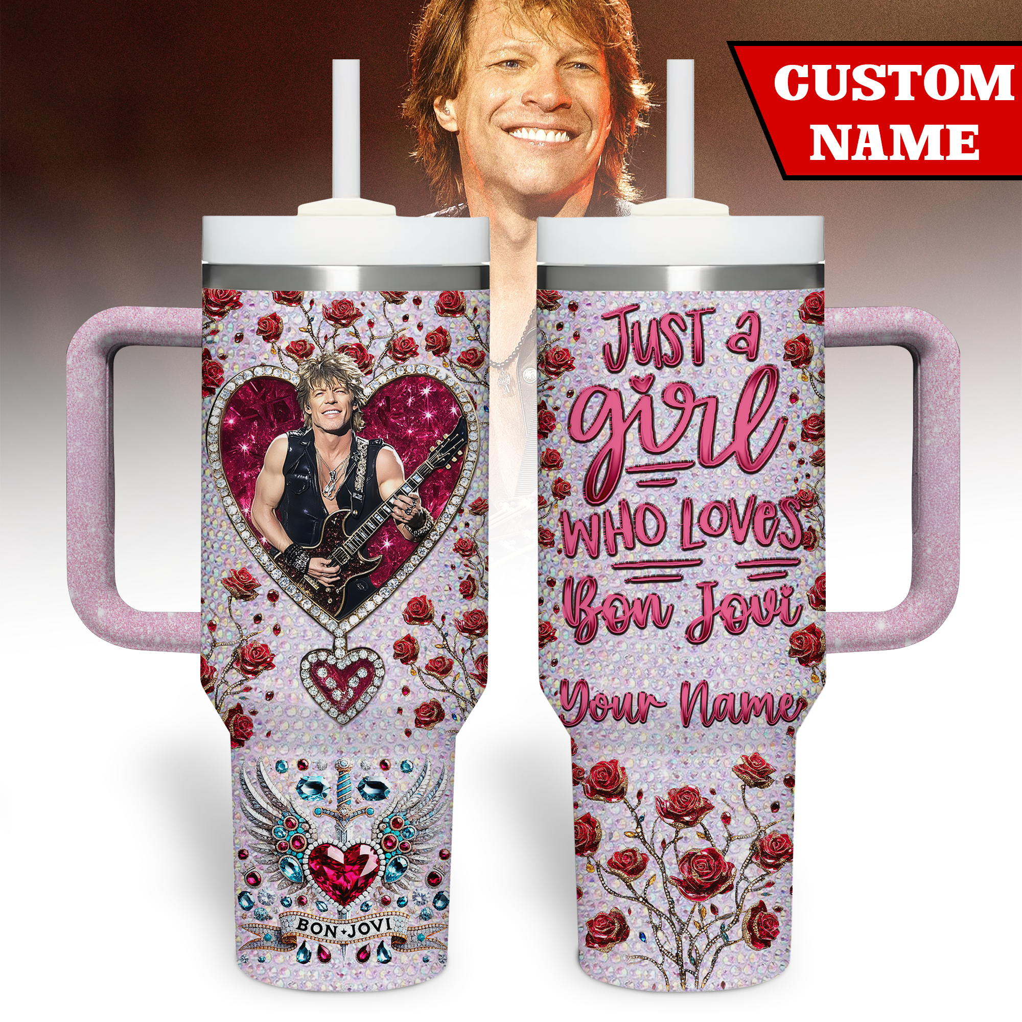 Bon Jovi Music Custom Stanley Cup 40 oz 30 oz Tumbler With HandleTVC2301315