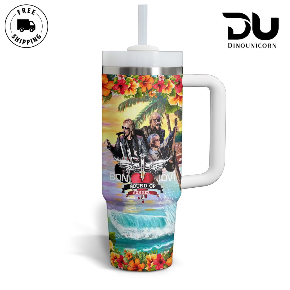 Bon Jovi Music Custom Stanley Cup 40 oz 30 oz Tumbler With HandleTVC2301710 - Image 2