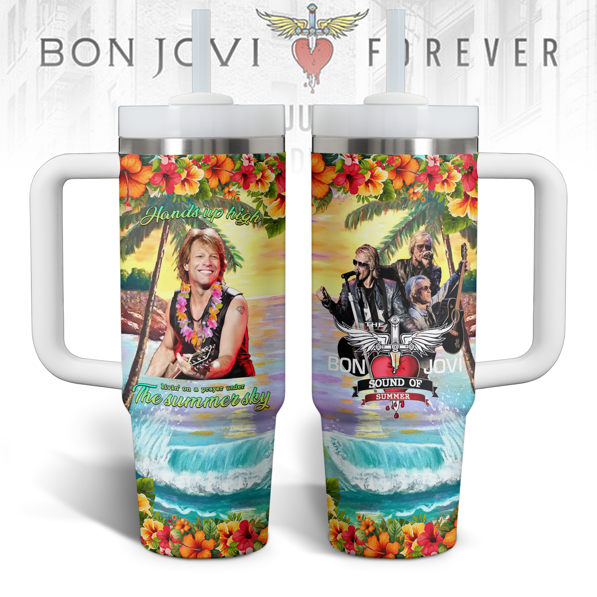 Bon Jovi Music Custom Stanley Cup 40 oz 30 oz Tumbler With HandleTVC2301771