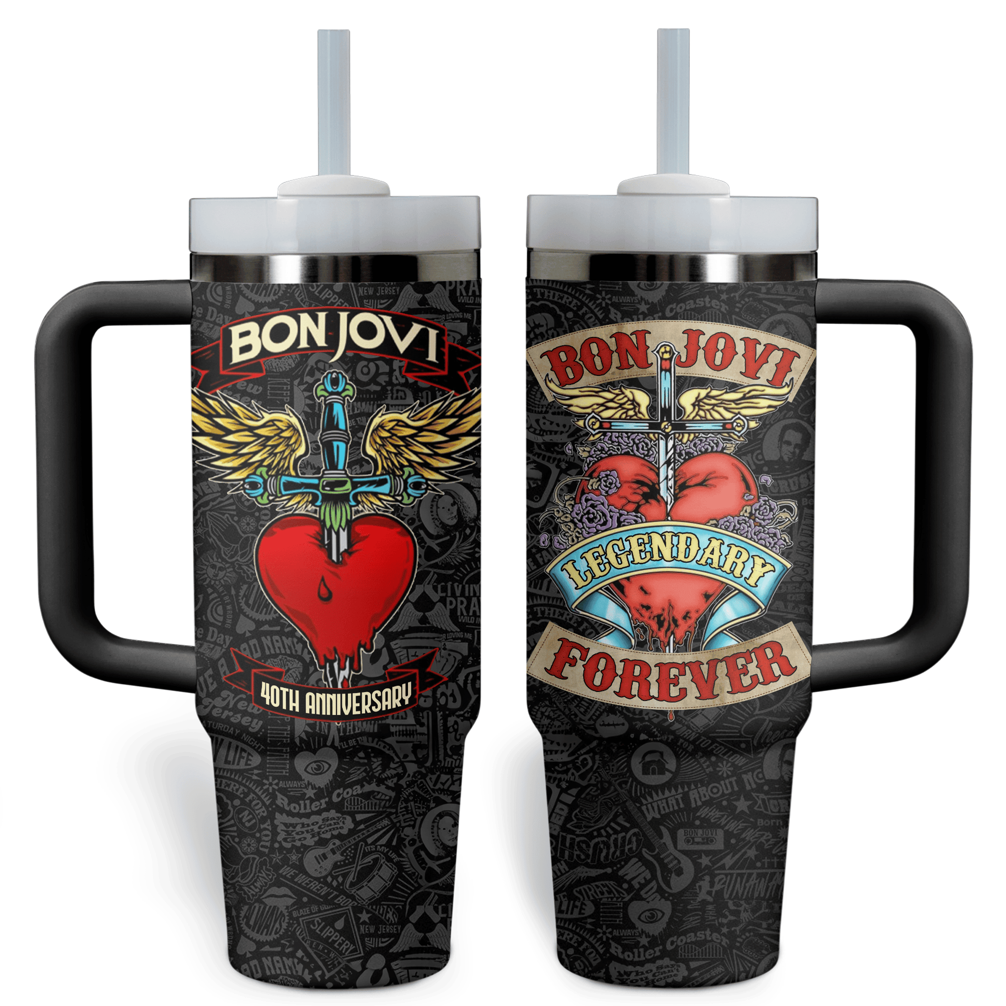 Bon Jovi Music Custom Stanley Cup 40 oz 30 oz Tumbler With HandleTVC2301771