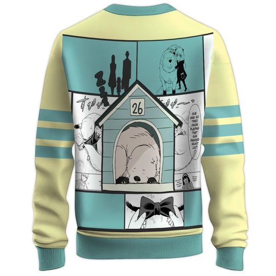 Bond Dog Spy Anime Sweatshirt with Crew Neck and Long Sleeve, 3D Printed Graphic - Image 11