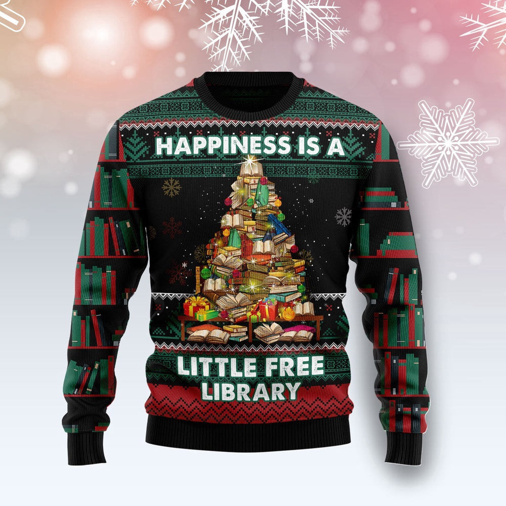 Book Free Library Unisex Sweater for Couples Friends Funny Family Christmas Holiday Gift