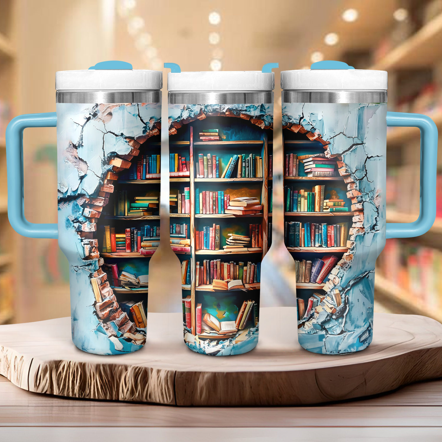 Books Library Custom Stanley Cup 40 oz 30 oz Tumbler With HandleTVC2301724