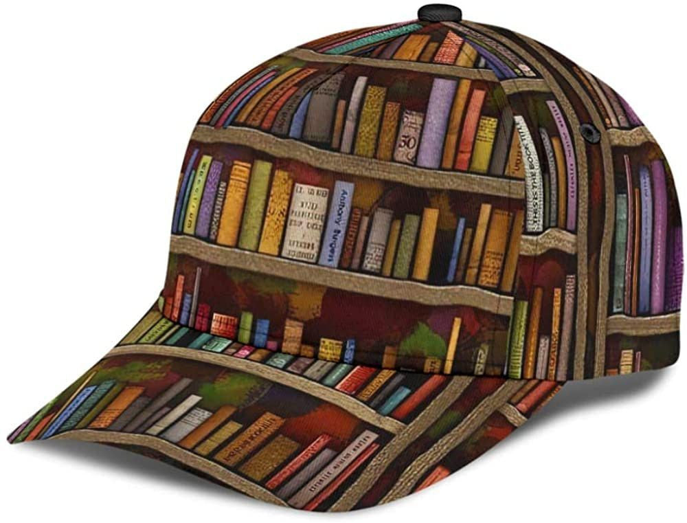 Bookshelves 3D Printed Unisex Hat Classic Cap, Baseball Cap Trucker Hats Custom Hats Gifts For Men & Women