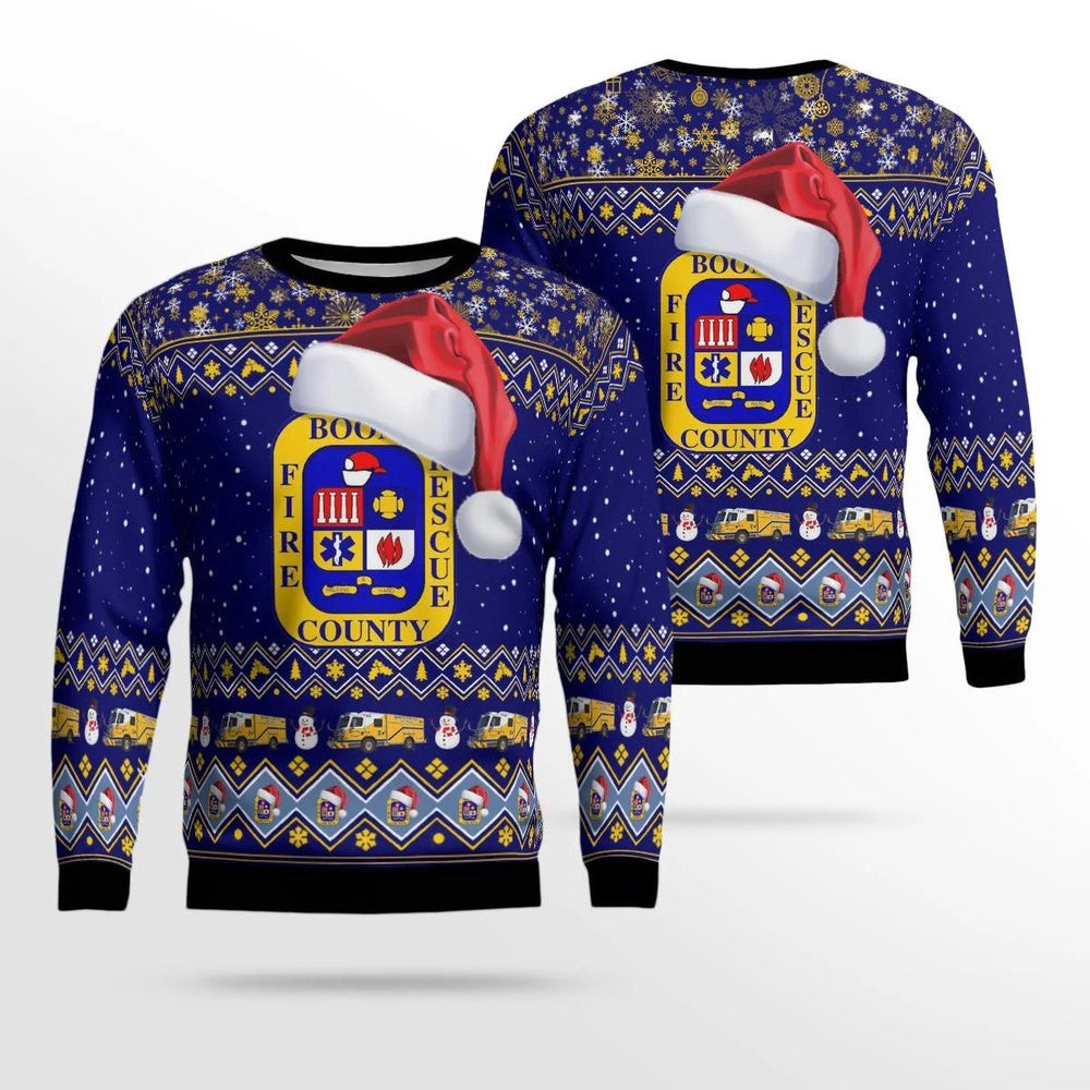 Boone County Fire Protection District AOP Christmas Ugly Sweater Unisex Christmas Gift