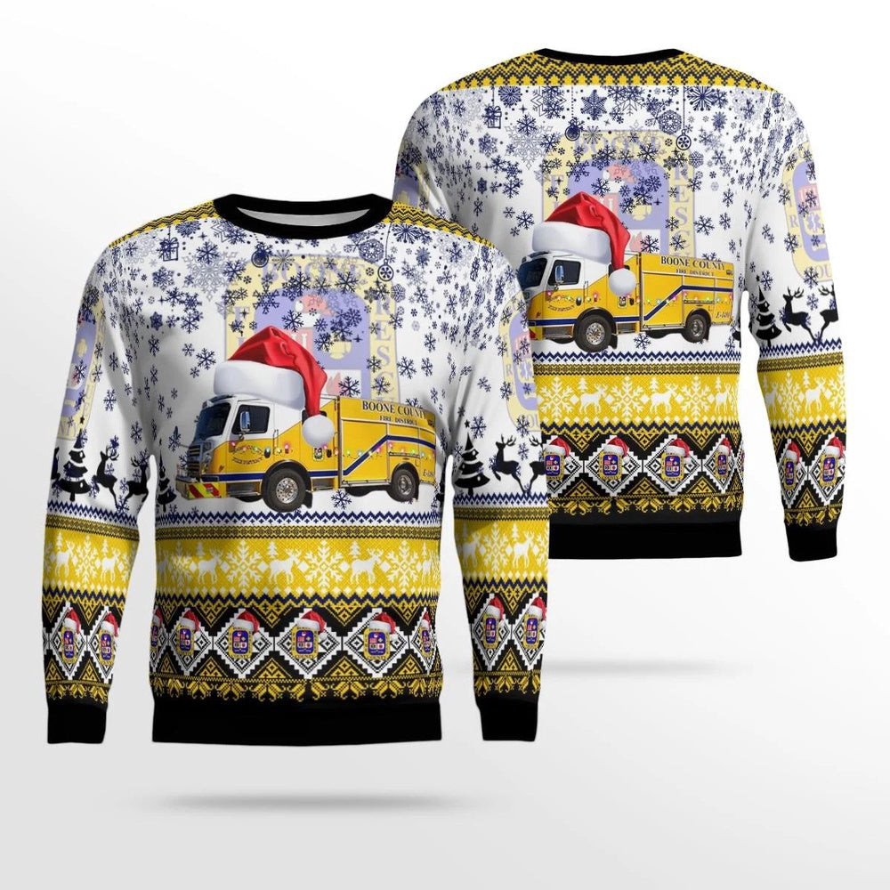 Boone County Fire Protection District Christmas AOP Ugly Sweater Unisex Christmas Gift