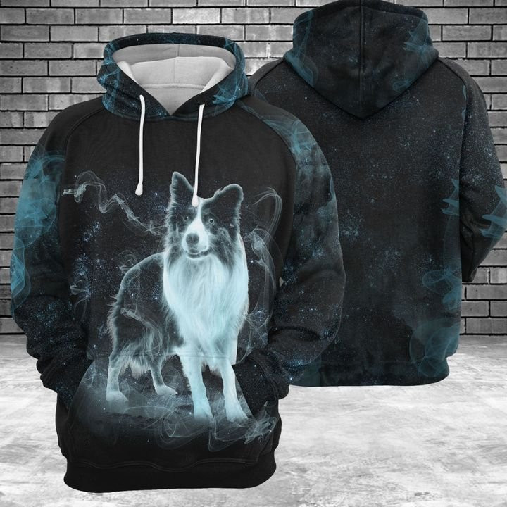 Border Collie Galaxy 3D All Over Print Hoodie, Zip Hoodie