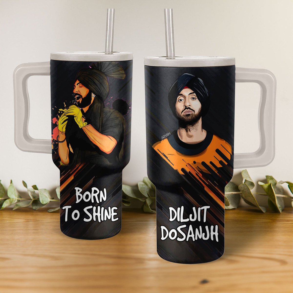 Born to Shine by Diljit Dosanjh Music Custom Stanley Cup 40 oz 30 oz Tumbler With HandleTVC2301267
