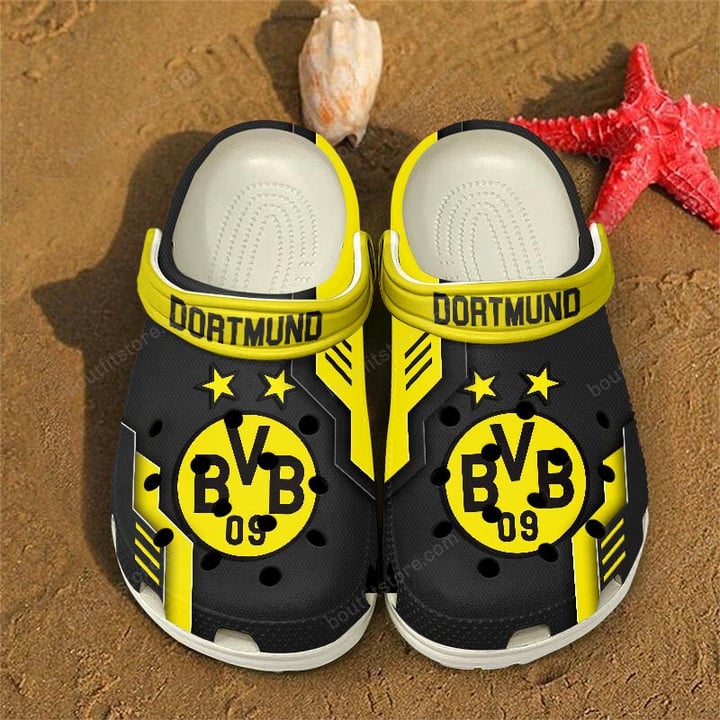 Borussia Dortmund Bundesliga Sport Crocs Crocband Clogs Shoes Comfortable For Men Women and Kids