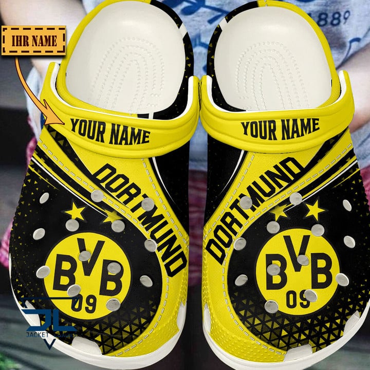 Borussia Dortmund Bundesliga Sport Crocs Crocband Clogs Shoes Comfortable For Men Women and Kids