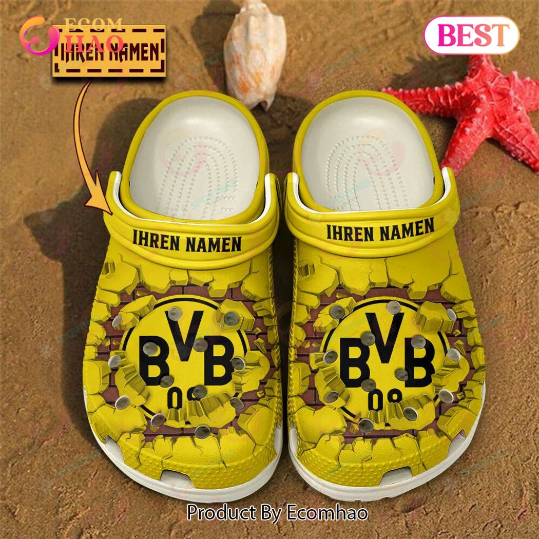Borussia Dortmund II Bundesliga Sport Crocs Crocband Clogs Shoes Comfortable For Men Women and Kids