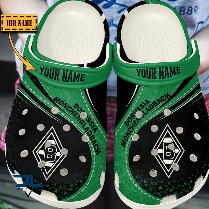 Borussia MÃ¶nchengladbach Bundesliga Sport Crocs Crocband Clogs Shoes Comfortable For Men Women and Kids