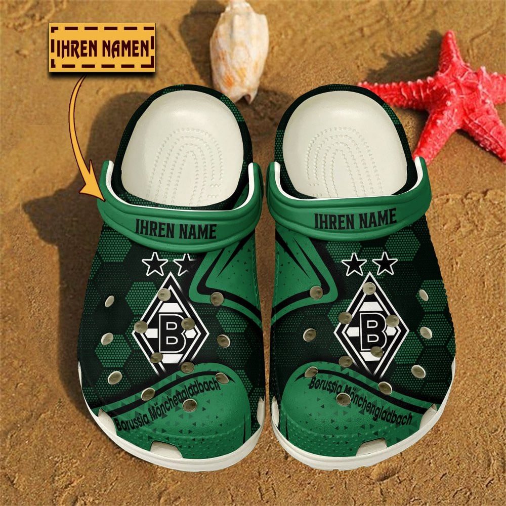 Borussia MÃ¶nchengladbach Bundesliga Sport Crocs Crocband Clogs Shoes Comfortable For Men Women and Kids
