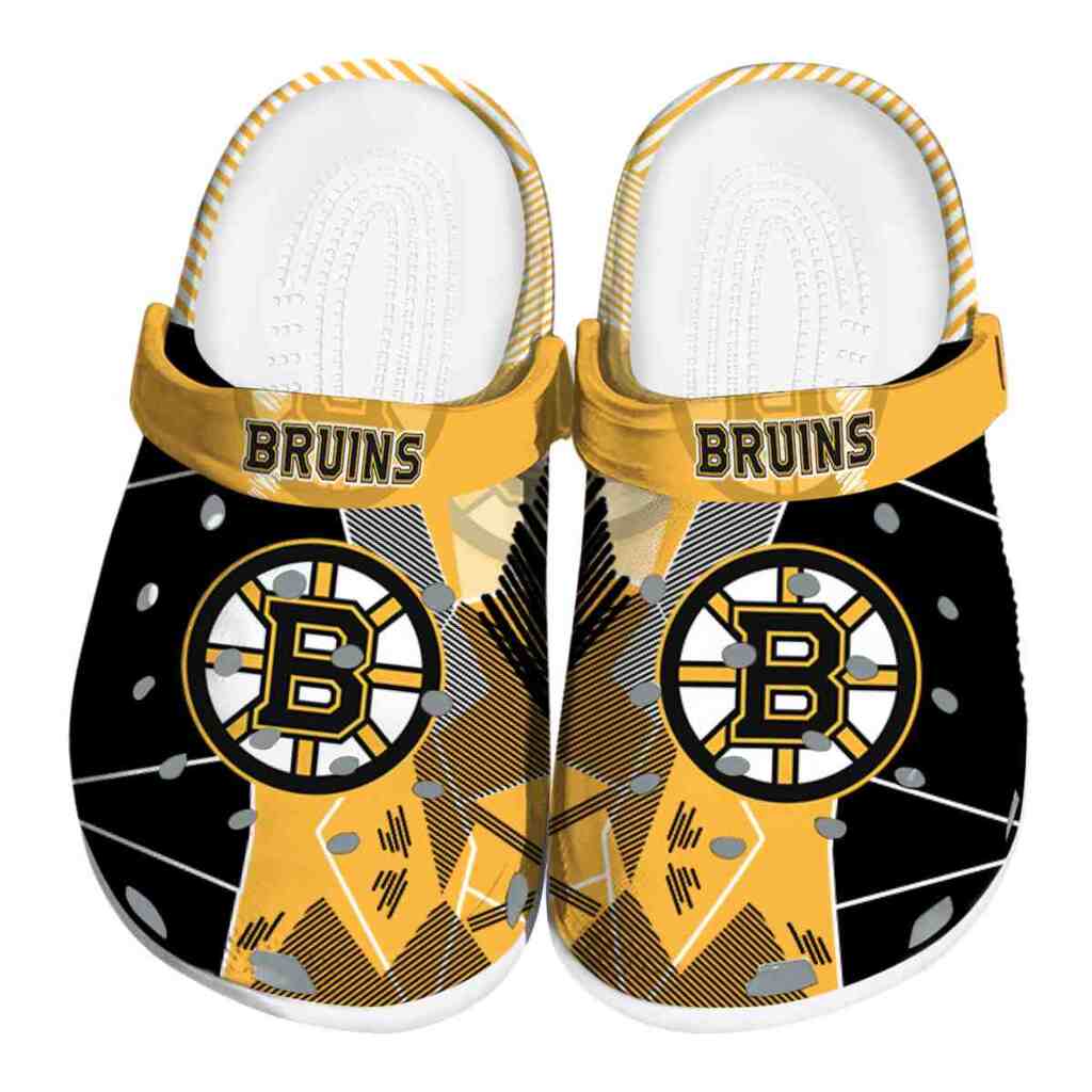 Boston Bruins Geometric Background ClogTVC1801871