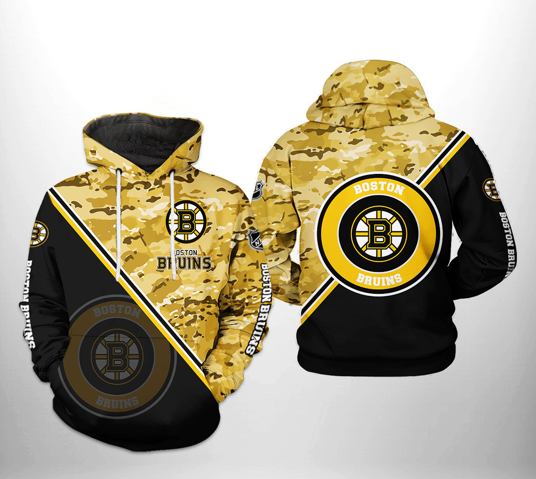 Boston Bruins NHL Camo Team 3D All Over Print Hoodie, Zip Hoodie