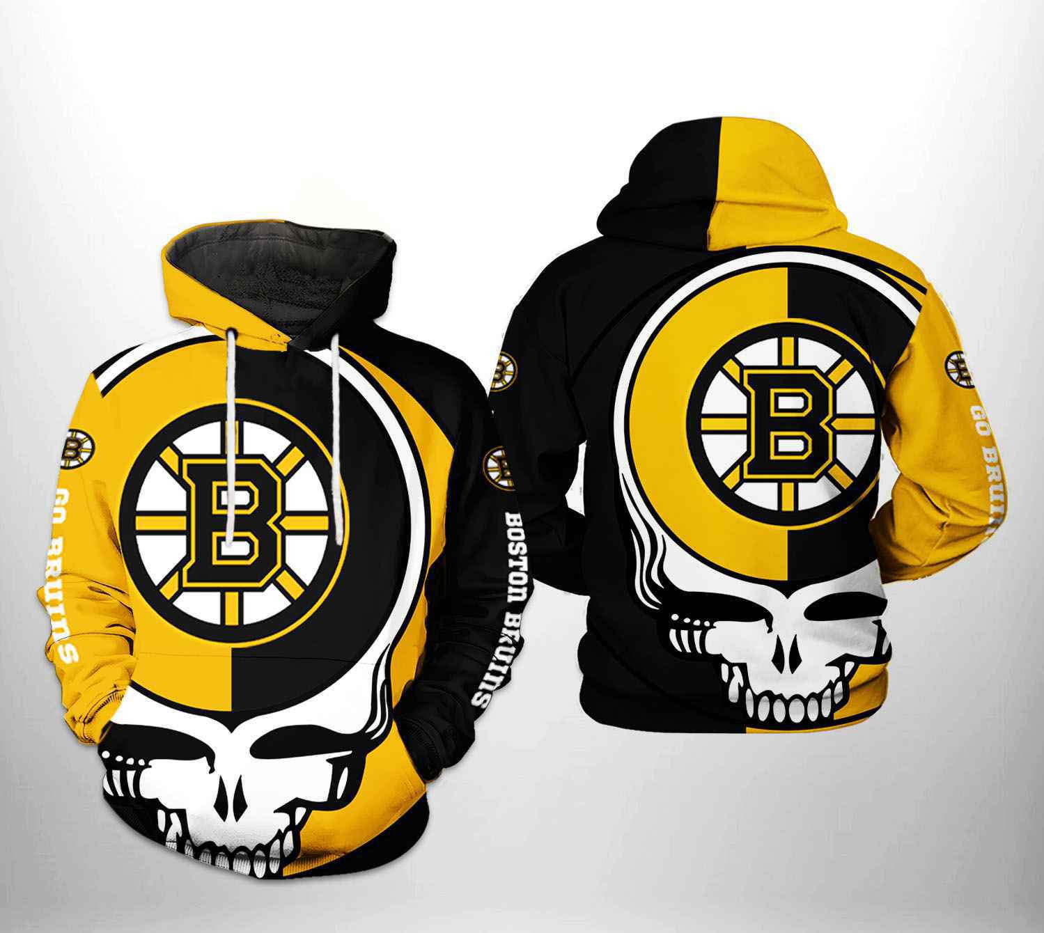 Boston Bruins NHL Grateful Dead 3D All Over Print Hoodie, Zip Hoodie