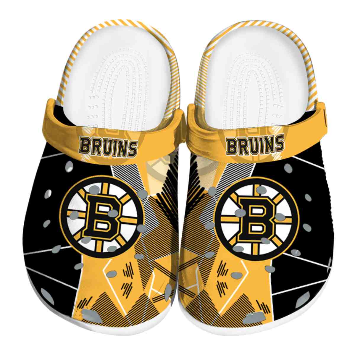 Boston Bruins NHL Sport Crocs Crocband Clogs Shoes Comfortable For Men Women and Kids