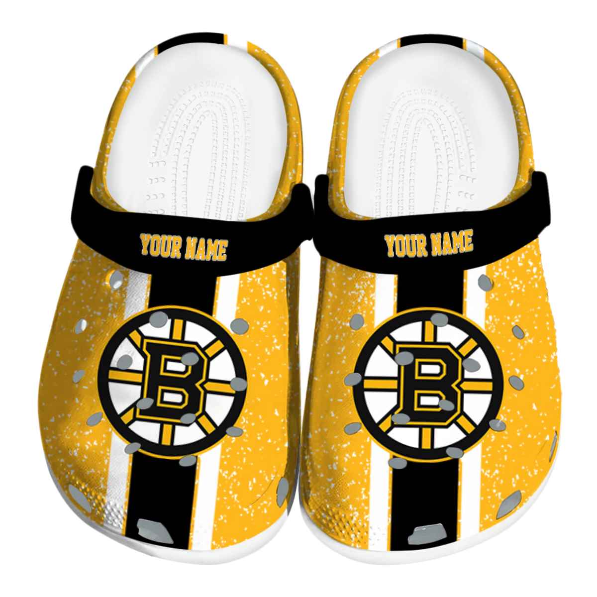 Boston Bruins NHL Sport Crocs Crocband Clogs Shoes Comfortable For Men Women and Kids