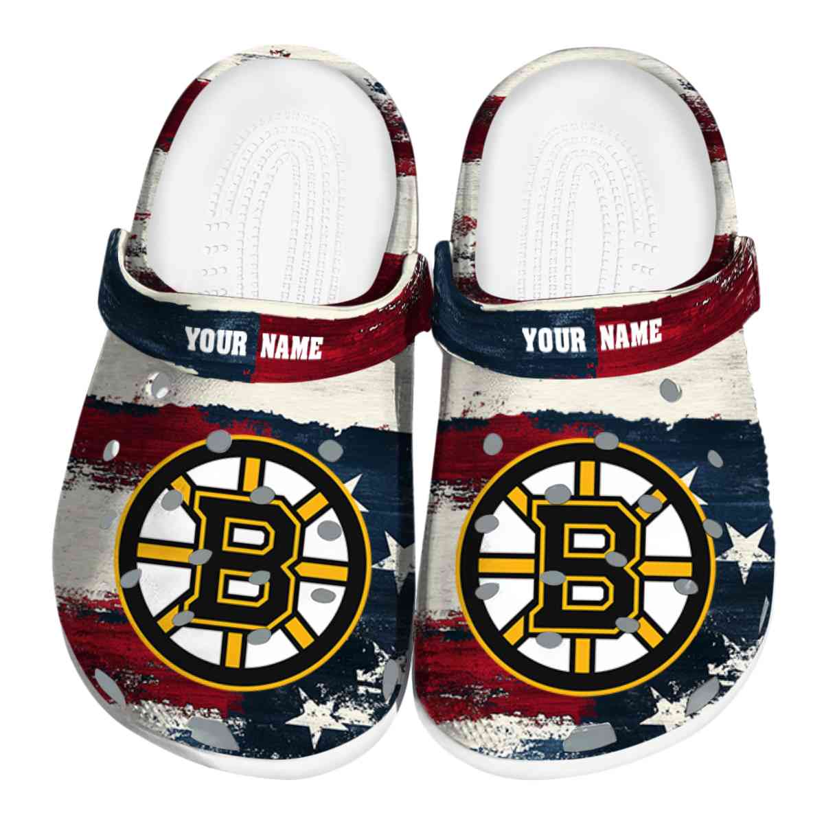 Boston Bruins NHL Sport Crocs Crocband Clogs Shoes Comfortable For Men Women and Kids