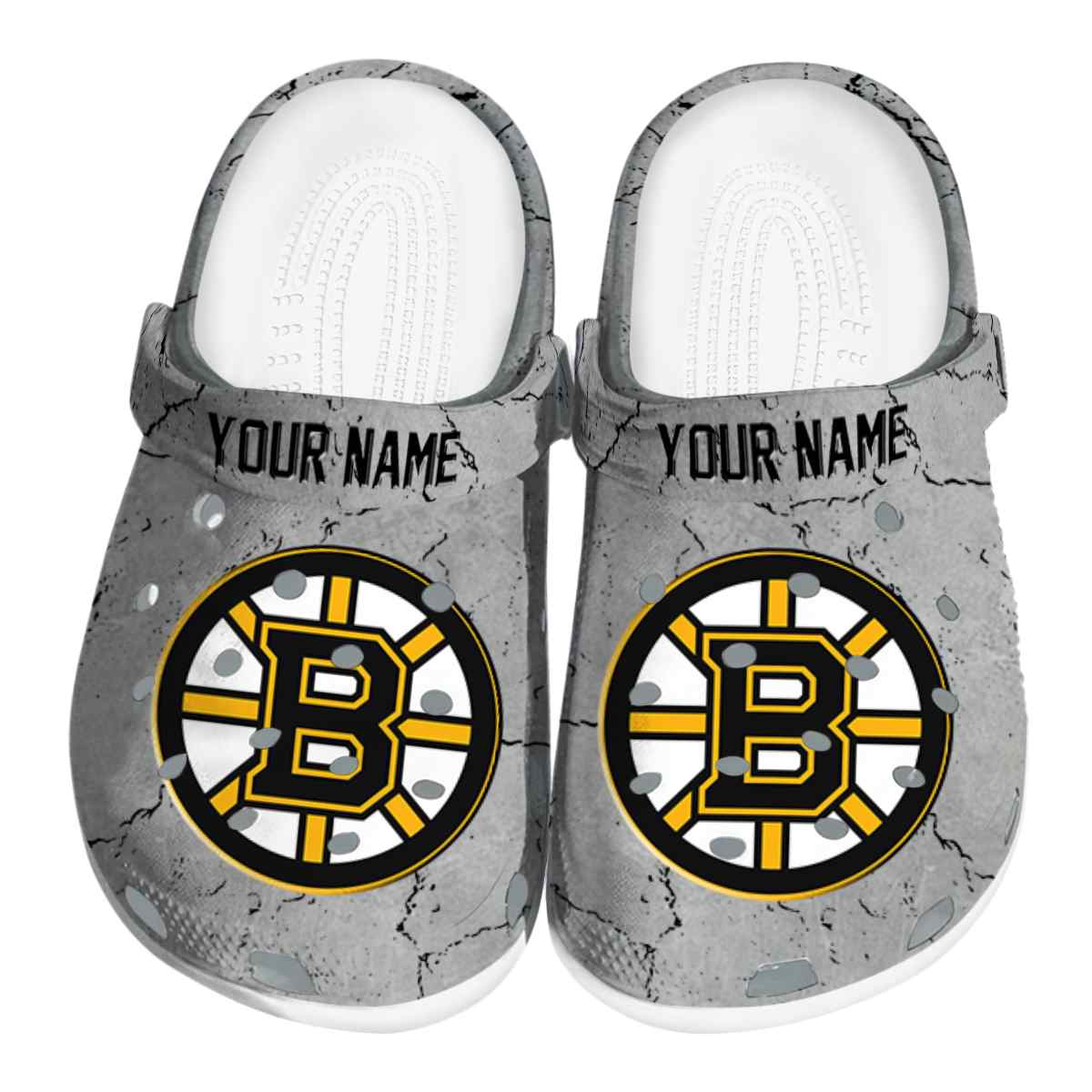 Boston Bruins NHL Sport Crocs Crocband Clogs Shoes Comfortable For Men Women and Kids