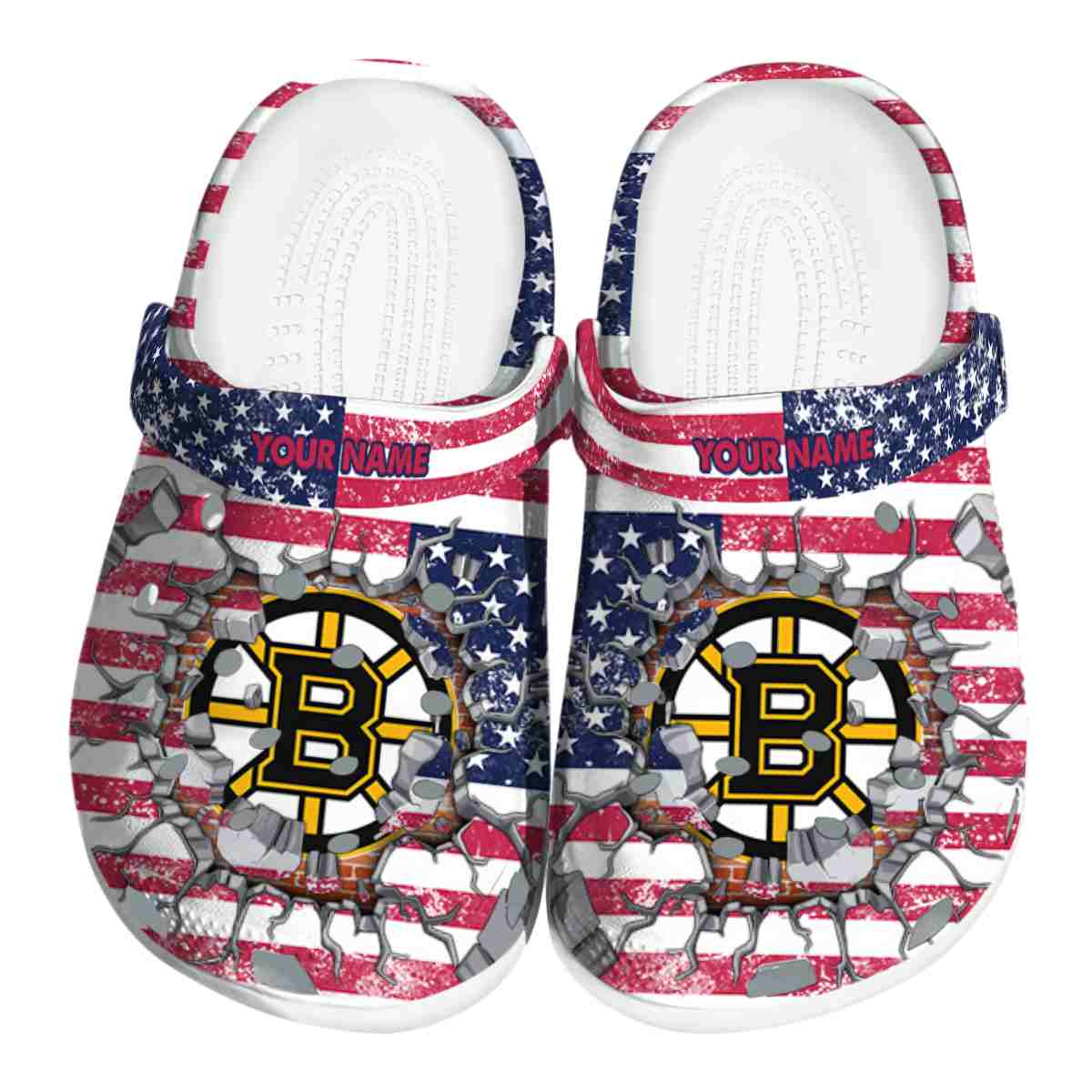 Boston Bruins NHL Sport Crocs Crocband Clogs Shoes Comfortable For Men Women and Kids