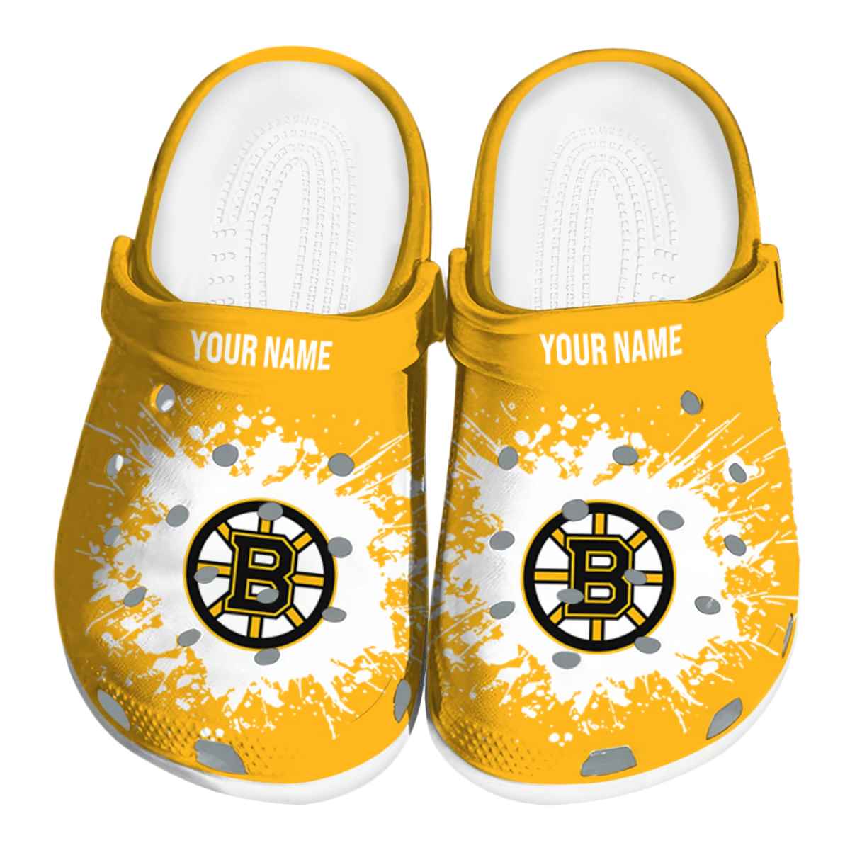 Boston Bruins NHL Sport Crocs Crocband Clogs Shoes Comfortable For Men Women and Kids