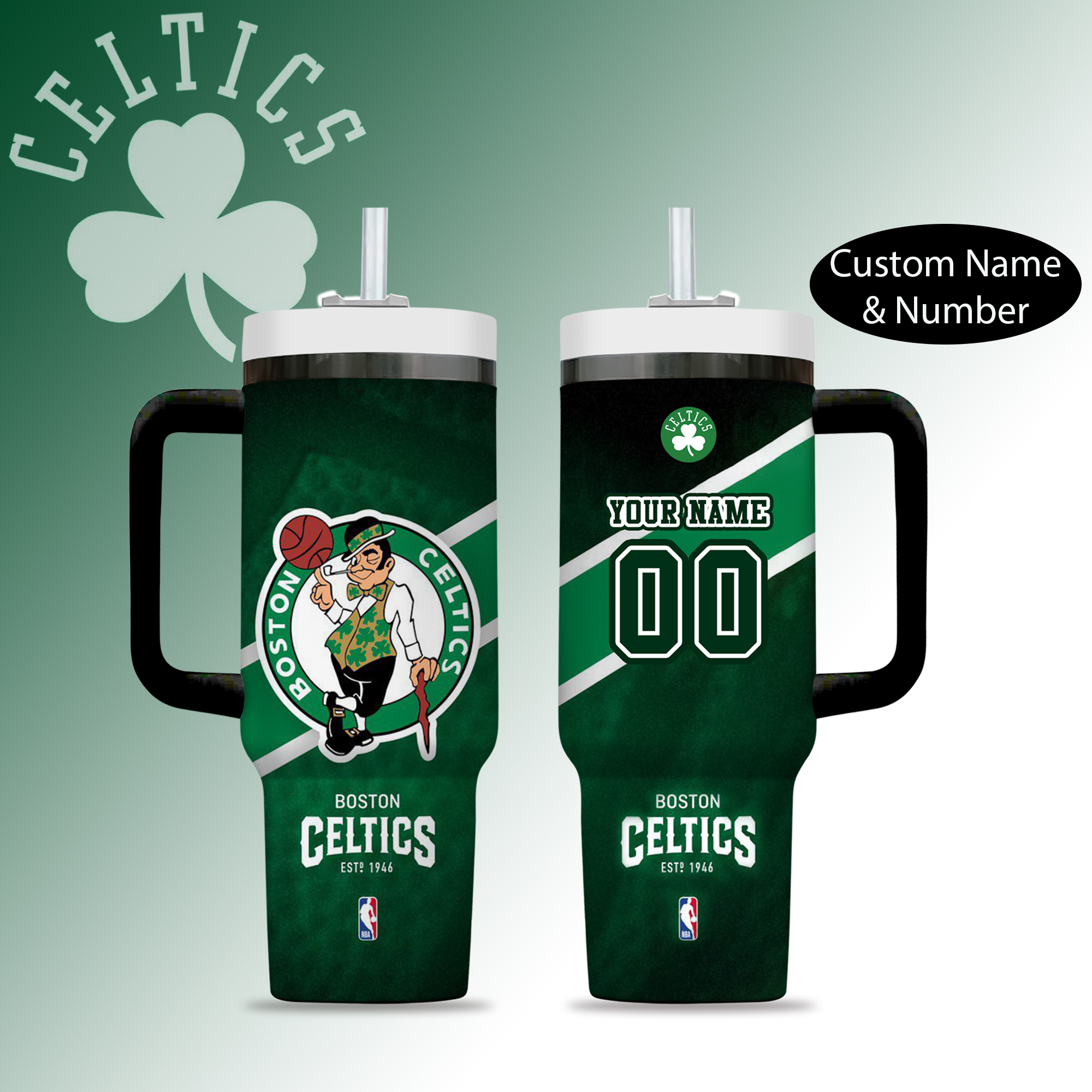 Boston Celtics NBA Custom Stanley Cup 40 oz 30 oz Tumbler With HandleTVC2301290