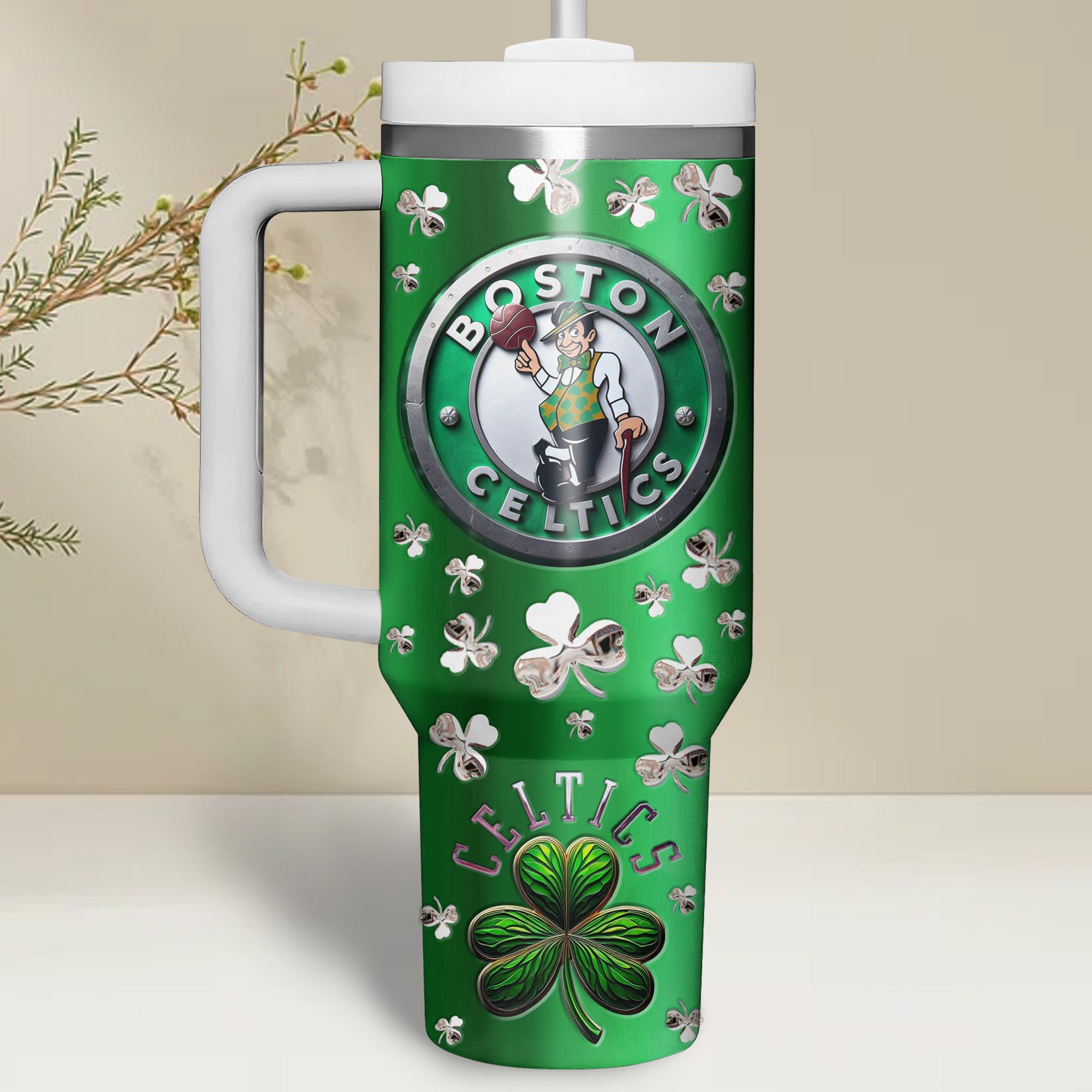 Boston Celtics NBA Custom Stanley Cup 40 oz 30 oz Tumbler With HandleTVC2301508 - Image 2