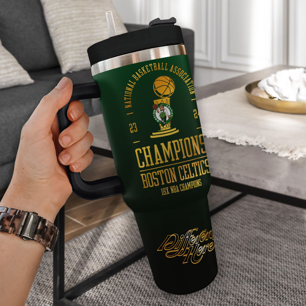 Boston Celtics NBA Custom Stanley Cup 40 oz 30 oz Tumbler With HandleTVC2301719 - Image 2